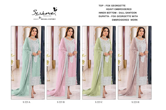 223 Serine Fox Georgette Pakistani Salwar Suits