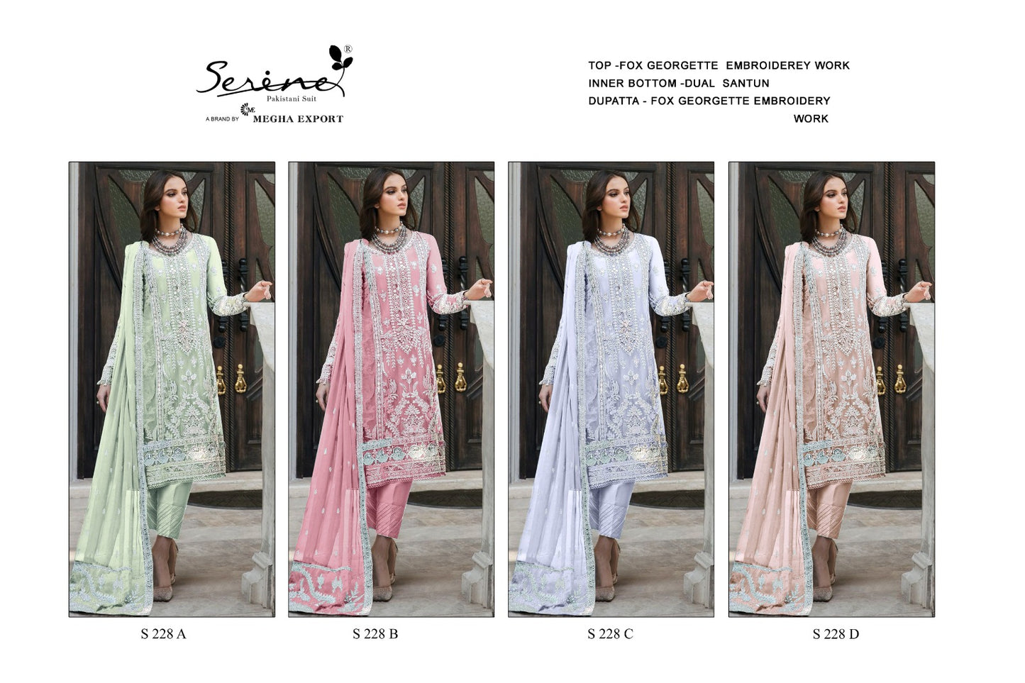 228 Serine Fox Georgette Pakistani Salwar Suits
