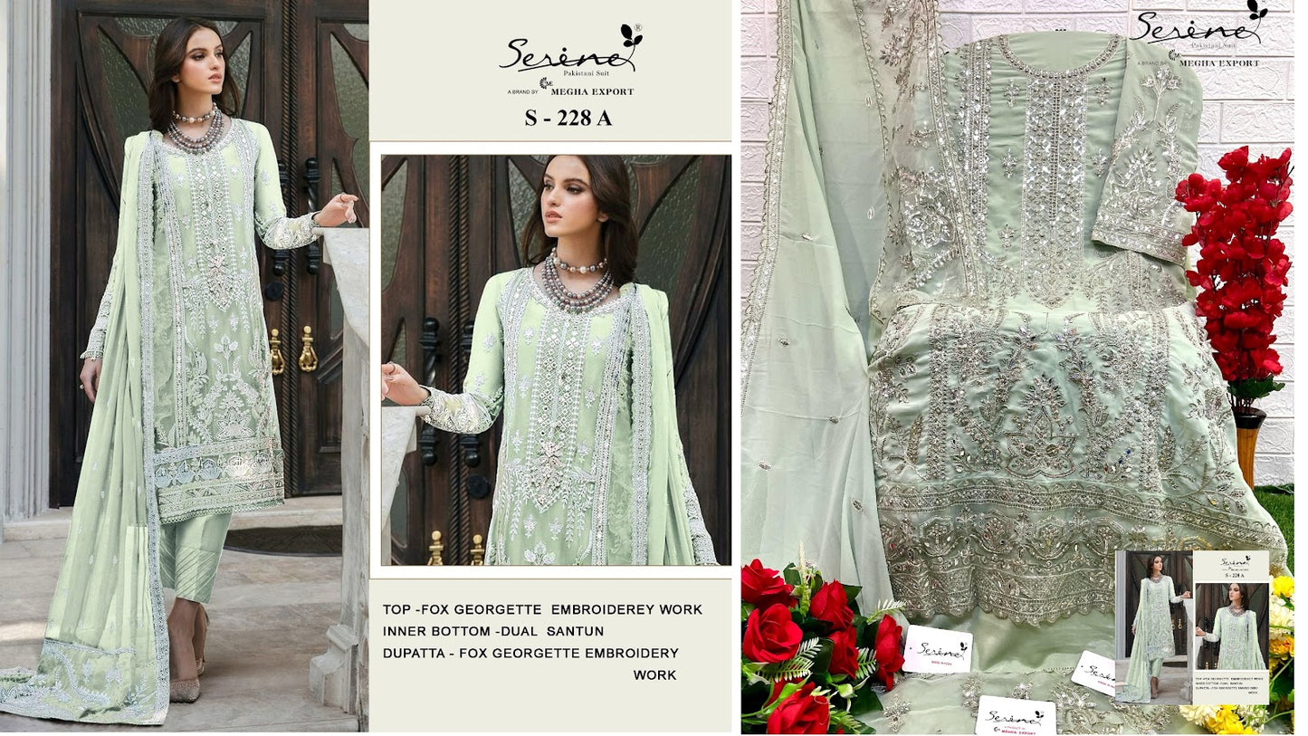 228 Serine Fox Georgette Pakistani Salwar Suits