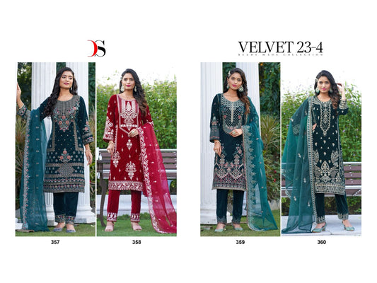 23-4 Deepsy Velvet Suits