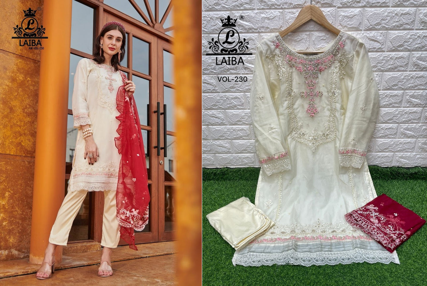 230 Laiba Organza Pakistani Readymade Suits