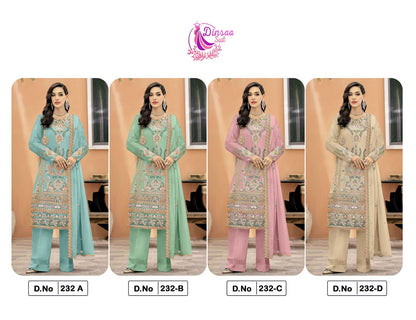 232 Dinsaa Suit Georgette Pakistani Salwar Suits