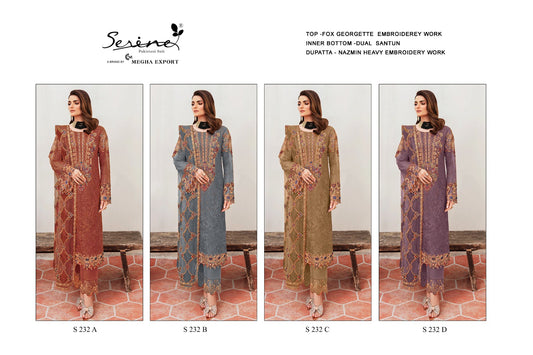 232 Serine Fox Georgette Pakistani Salwar Suits