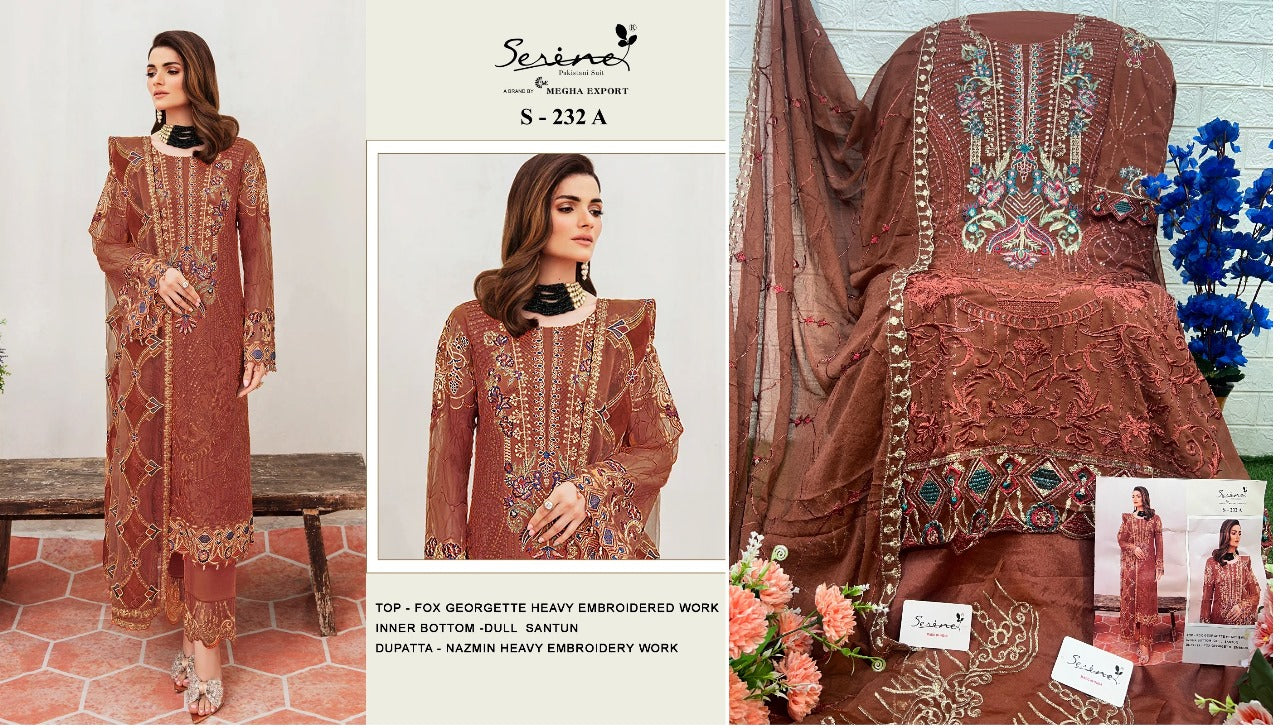 232 Serine Fox Georgette Pakistani Salwar Suits