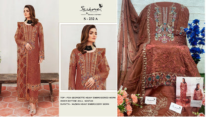 232 Serine Fox Georgette Pakistani Salwar Suits