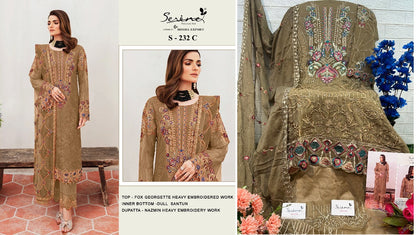 232 Serine Fox Georgette Pakistani Salwar Suits