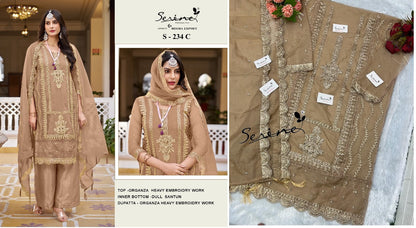 234 Serine Organza Pakistani Salwar Suits