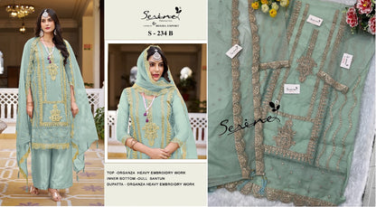 234 Serine Organza Pakistani Salwar Suits