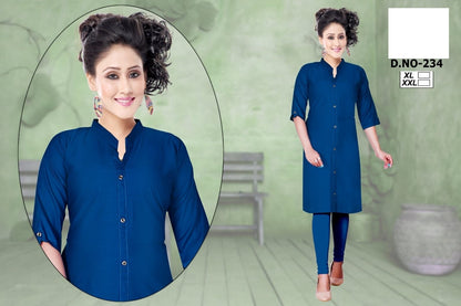 234 Zoya Rayon Knee Length Kurtis