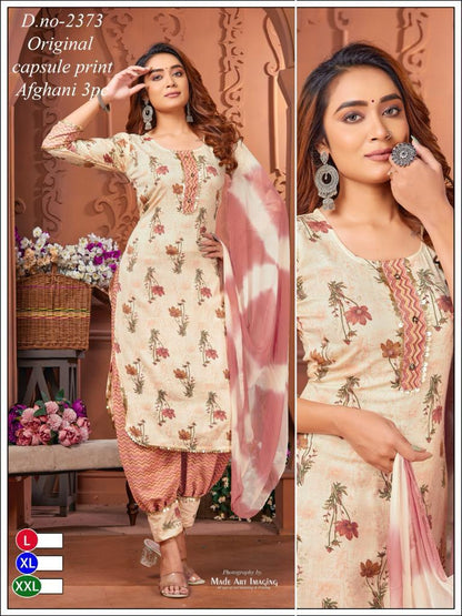 23523 Globe Rayon Afghani Readymade Suit