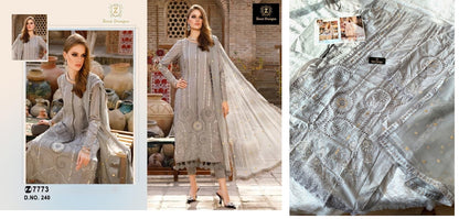 239-240 Ziaaz Designs Cambric Cotton Pakistani Salwar Suits