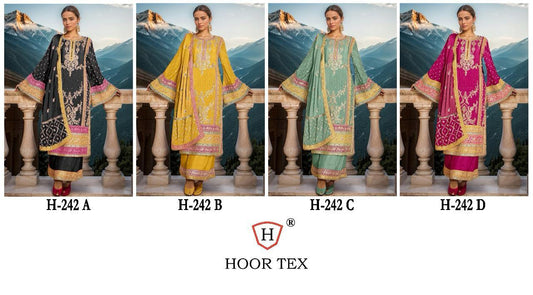 242 Hoor Tex Silk Imported Pakistani Salwar Suits