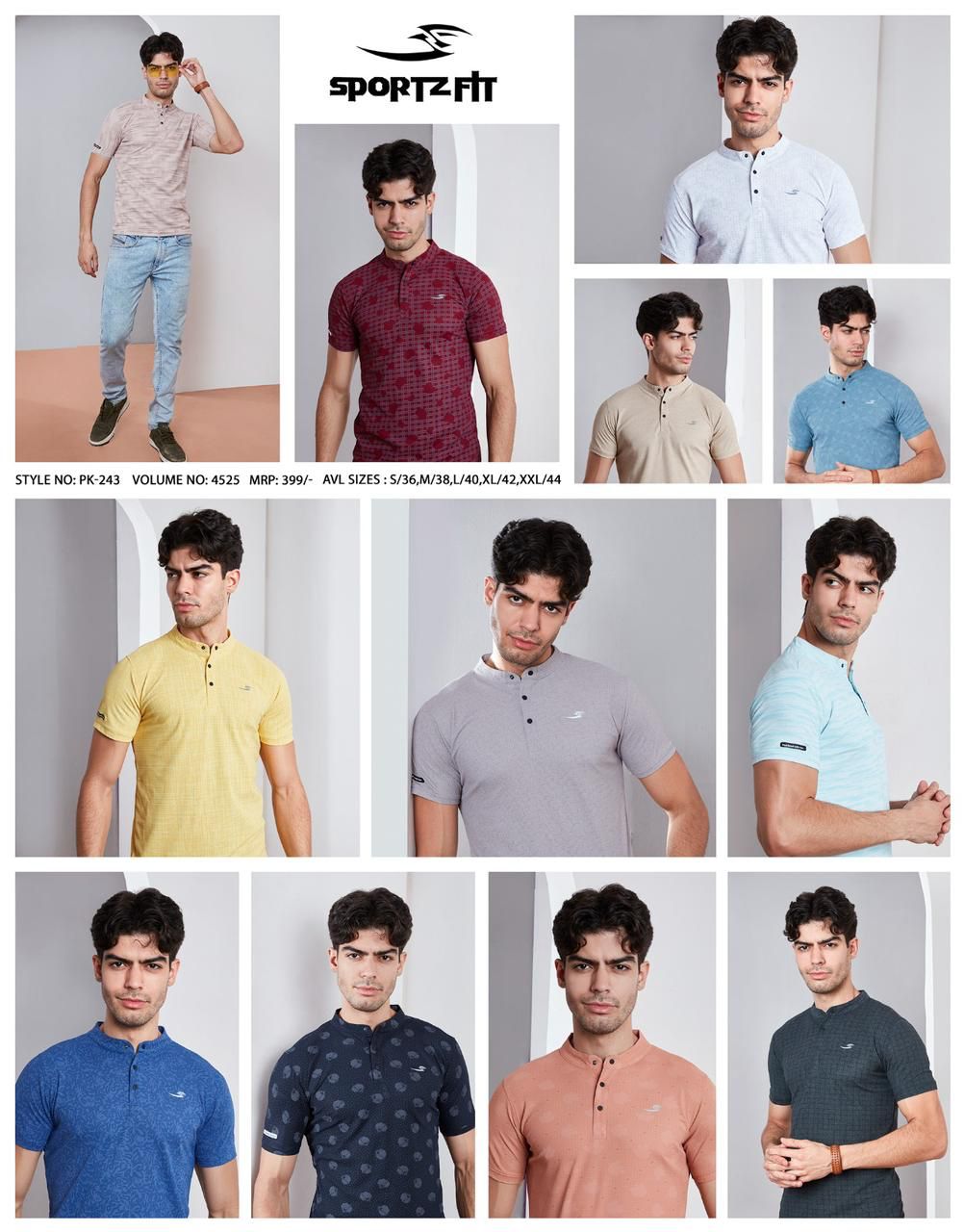 243 Sportz Fit Pique Mens Tshirts