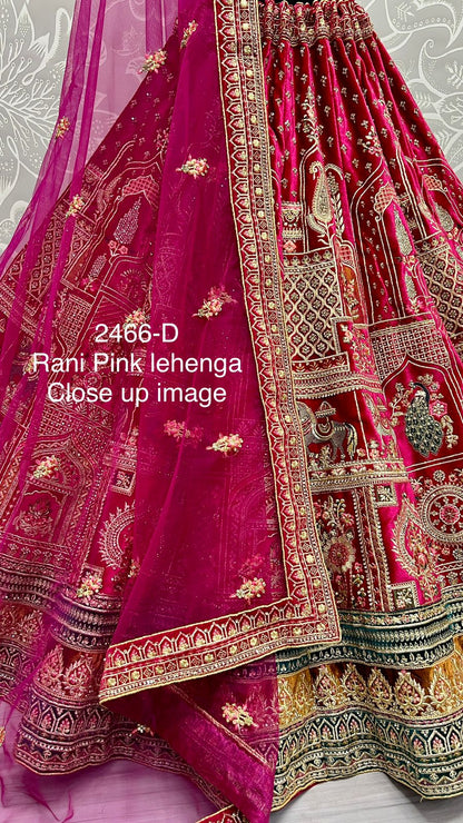 2466 Anjani Art Velvet Bridal Lehenga Choli