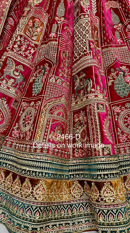 2466 Anjani Art Velvet Bridal Lehenga Choli