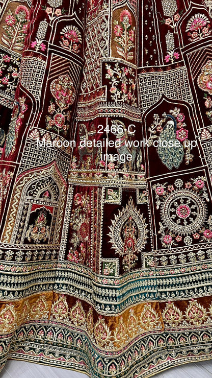 2466 Anjani Art Velvet Bridal Lehenga Choli