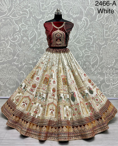 2466 Anjani Art Velvet Bridal Lehenga Choli