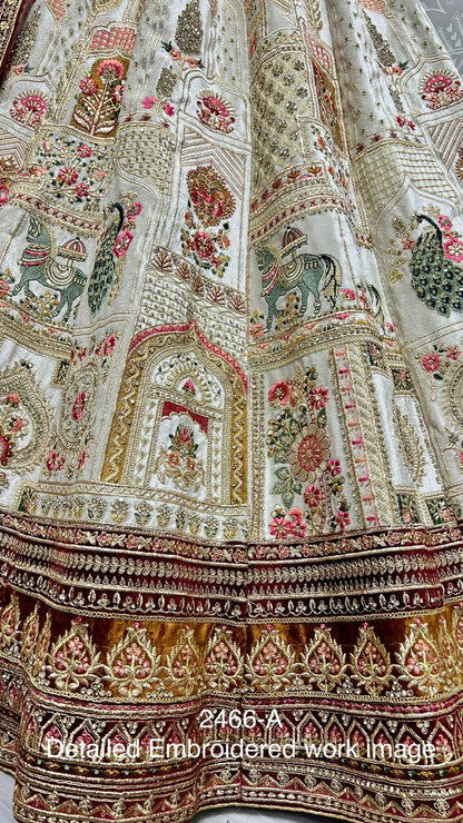 2466 Anjani Art Velvet Bridal Lehenga Choli