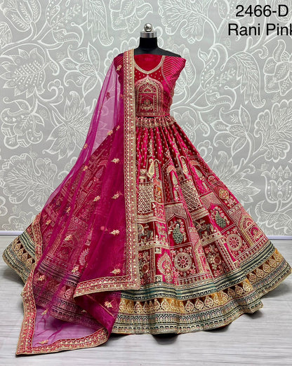 2466 Anjani Art Velvet Bridal Lehenga Choli