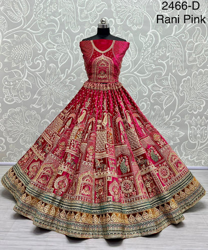 2466 Anjani Art Velvet Bridal Lehenga Choli