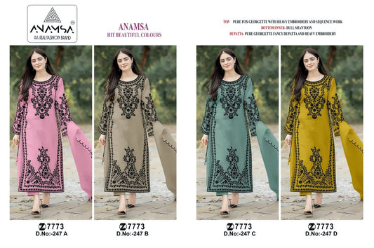 247 Anamsa Georgette Pakistani Salwar Suits