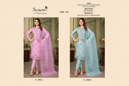250 Serine Organza Pakistani Readymade Suits