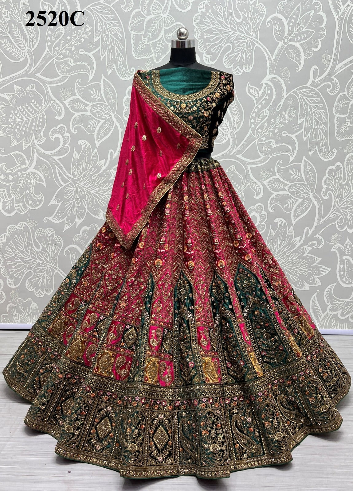 2520 Anjani Art Velvet Lehenga Choli