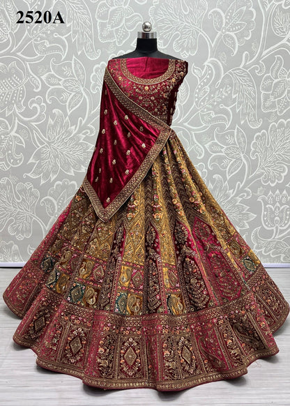 2520 Anjani Art Velvet Lehenga Choli