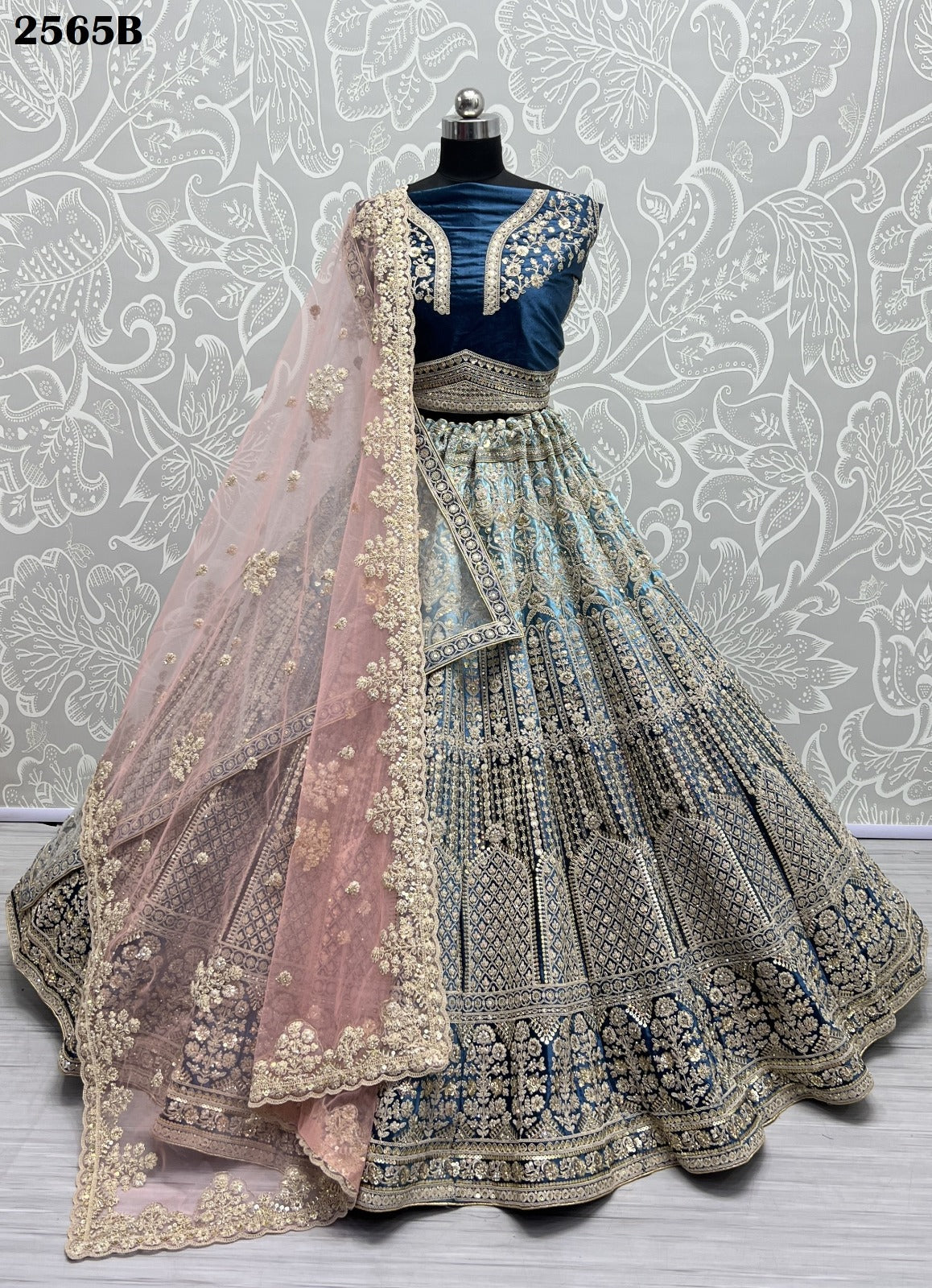 2565 Anjani Art Velvet Bridal Lehenga Choli
