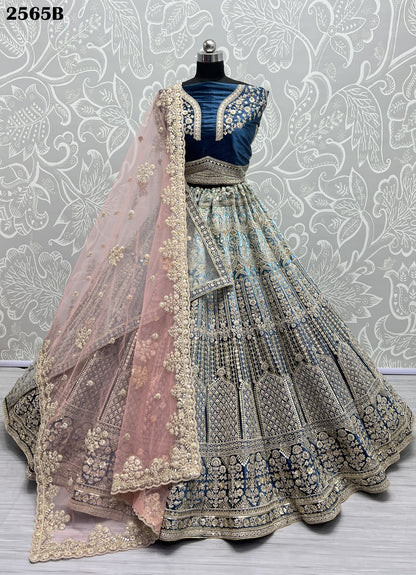 2565 Anjani Art Velvet Bridal Lehenga Choli