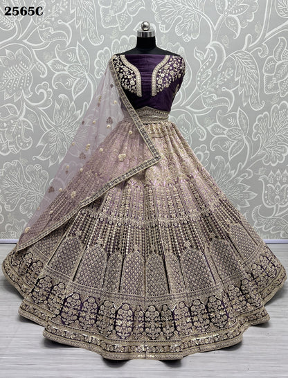 2565 Anjani Art Velvet Bridal Lehenga Choli