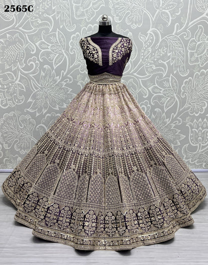 2565 Anjani Art Velvet Bridal Lehenga Choli