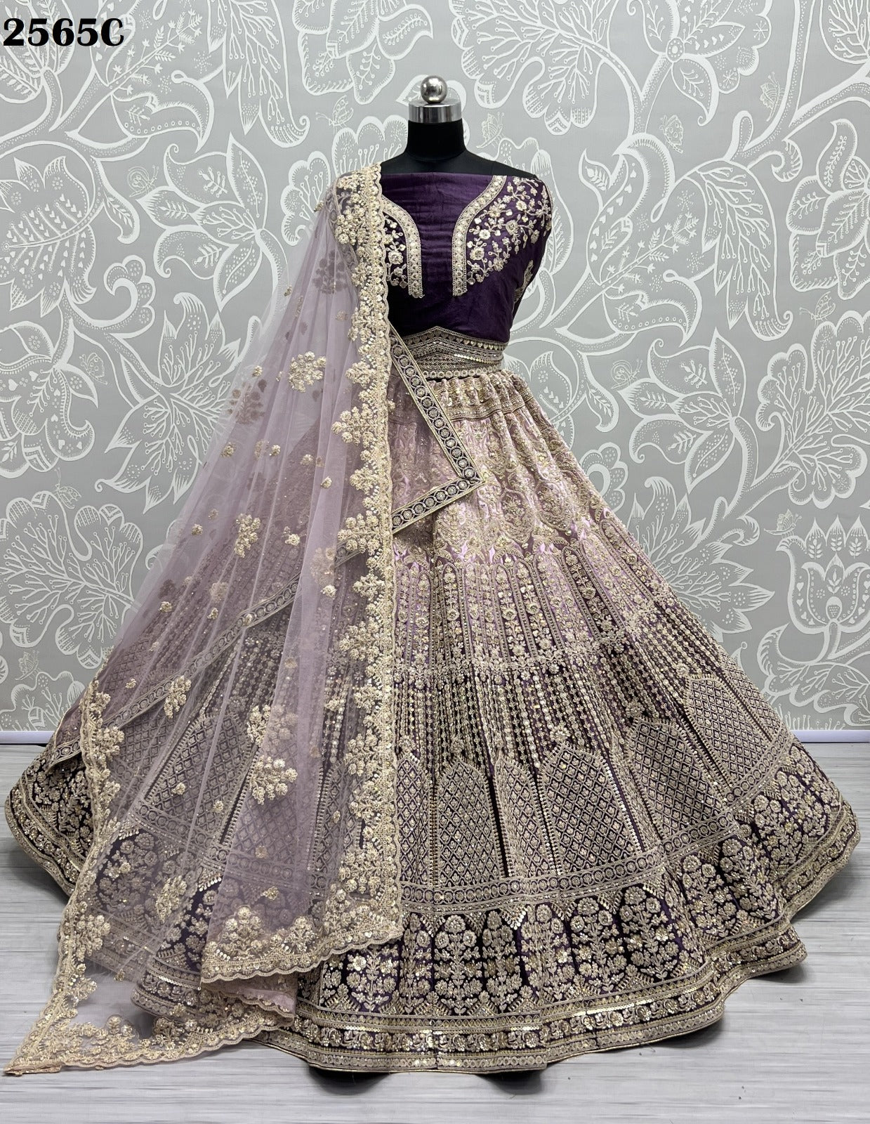 2565 Anjani Art Velvet Bridal Lehenga Choli
