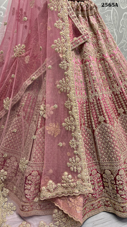 2565 Anjani Art Velvet Bridal Lehenga Choli