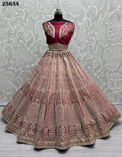 2565 Anjani Art Velvet Bridal Lehenga Choli