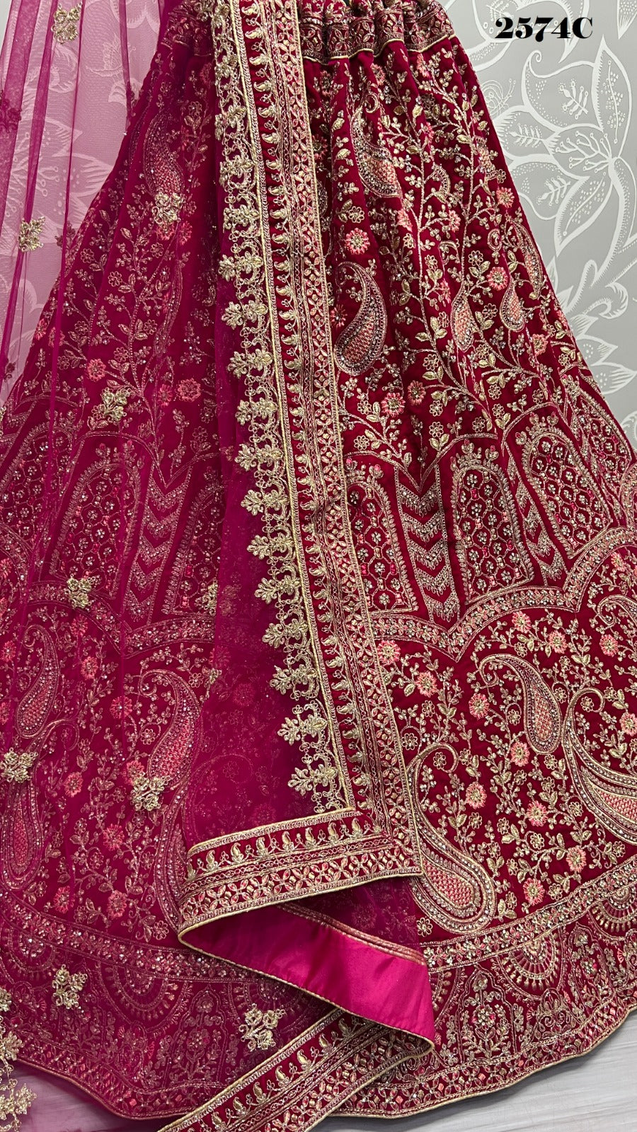 2574 Anjani Art Velvet Bridal Lehenga Choli