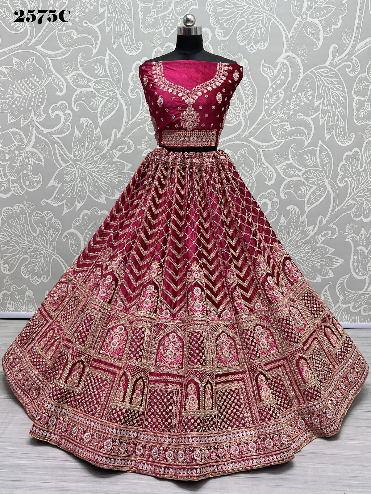2575 Anjani Art Velvet Bridal Lehenga Choli