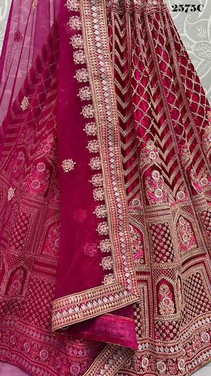 2575 Anjani Art Velvet Bridal Lehenga Choli