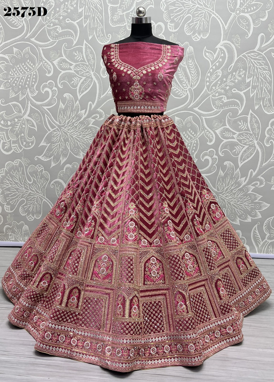 2575 Anjani Art Velvet Bridal Lehenga Choli