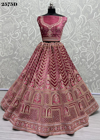 2575 Anjani Art Velvet Bridal Lehenga Choli