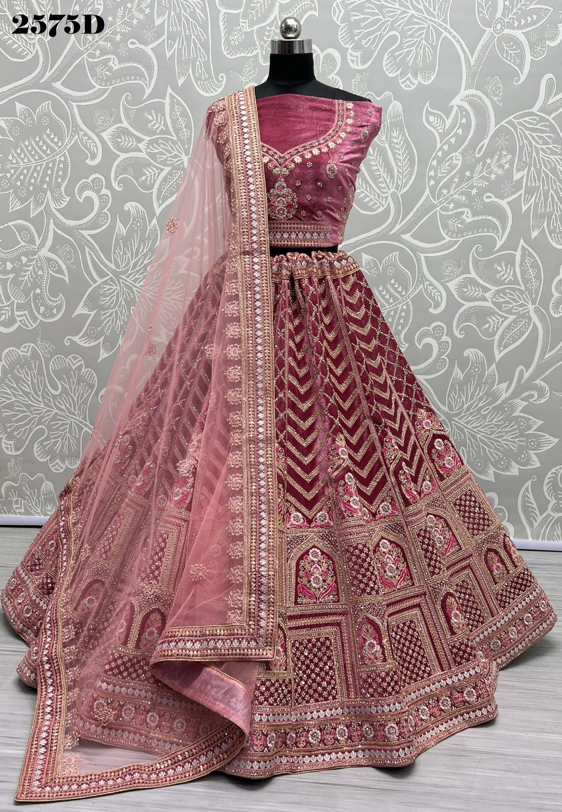 2575 Anjani Art Velvet Bridal Lehenga Choli