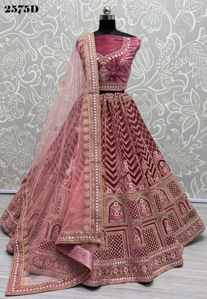2575 Anjani Art Velvet Bridal Lehenga Choli