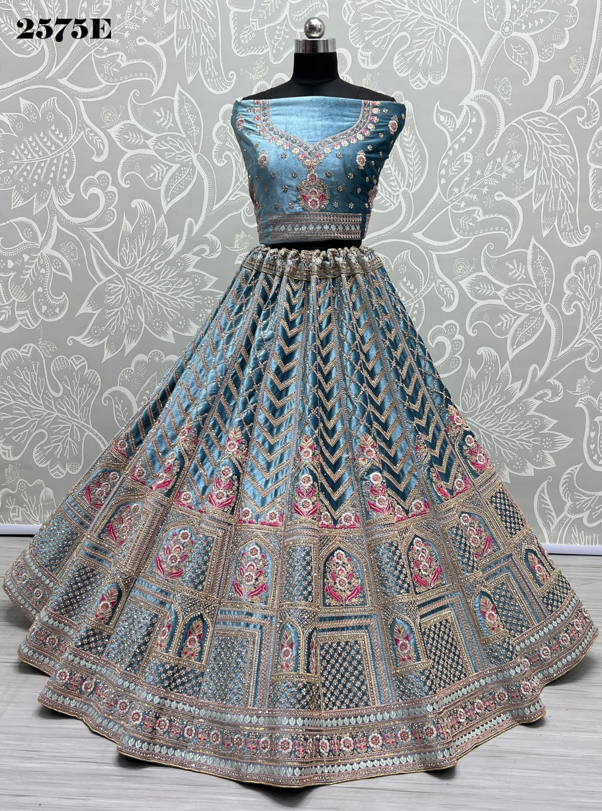 2575 Anjani Art Velvet Bridal Lehenga Choli