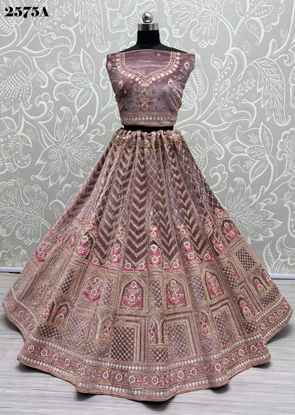 2575 Anjani Art Velvet Bridal Lehenga Choli