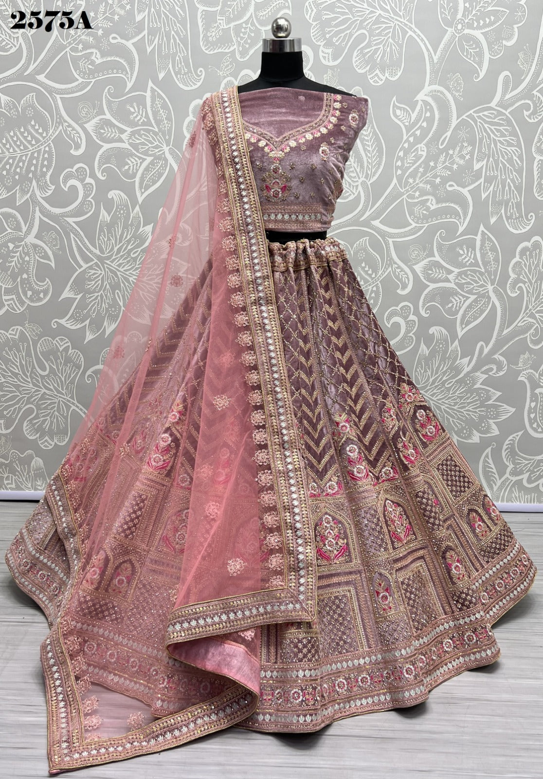 2575 Anjani Art Velvet Bridal Lehenga Choli