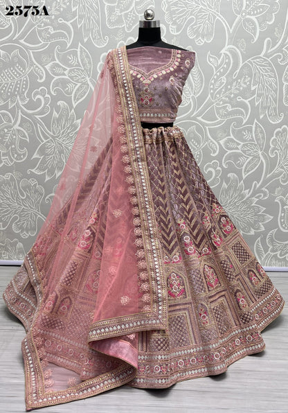 2575 Anjani Art Velvet Bridal Lehenga Choli