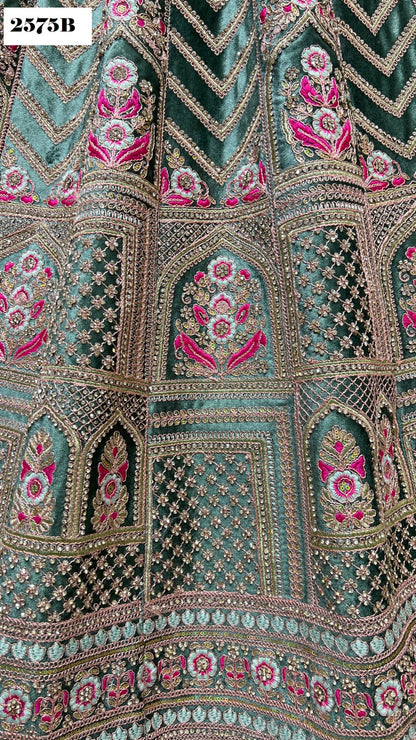 2575 Anjani Art Velvet Bridal Lehenga Choli