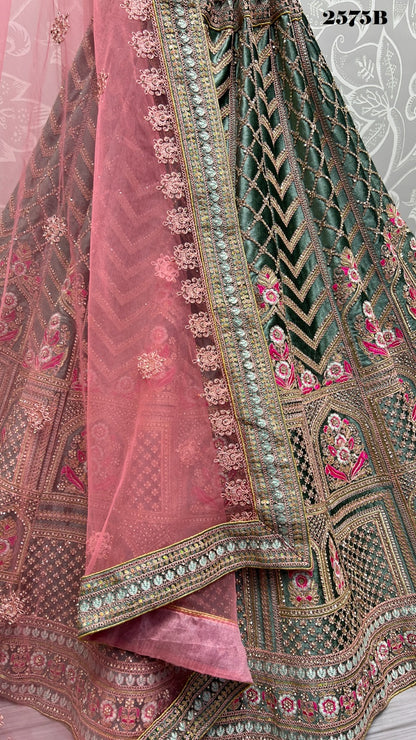 2575 Anjani Art Velvet Bridal Lehenga Choli