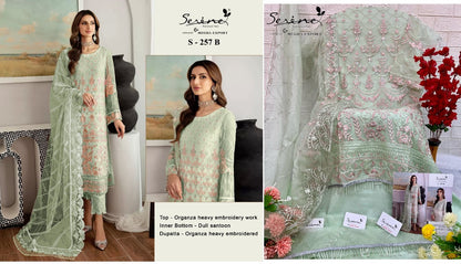 257 Serine Organza Pakistani Salwar Suits