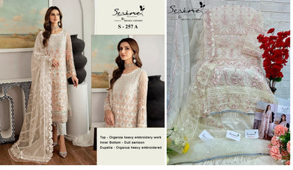 257 Serine Organza Pakistani Salwar Suits